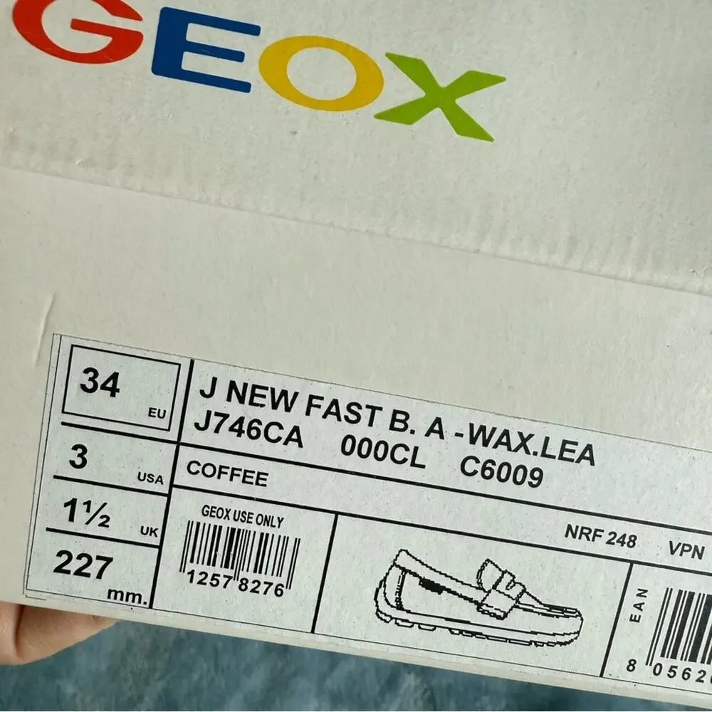 GEOX New Fast Boy Leather Loafers Shoes